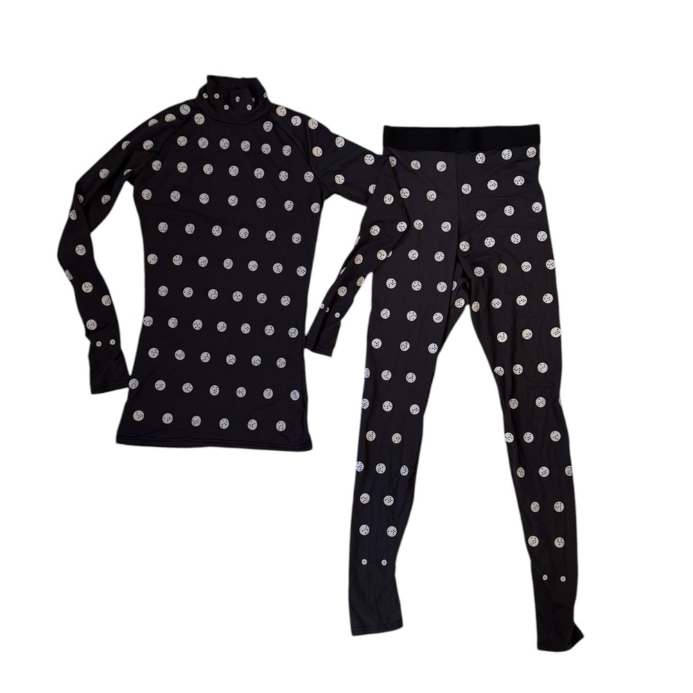 ZOZOSUIT Black Silver Dots 2 Piece Outfit - Women's Size 6